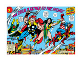 Giant-Size Avengers #1 Group: Thor, Captain America, Iron Man, Vision and Mantis Flying