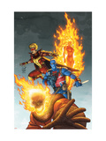 Avengers #83 Cover: Union Jack, Blazing Skull, Spitfire, Human Torch and Invaders