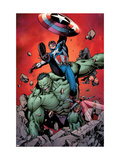 Buy Ultimate Avengers #4 Cover: Captain America, Hulk, Red Wasp and Black Widow at AllPosters.com