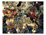 Secret Invasion #7 Group: Spider-Man, Ronin, Mr. Fantastic and Stature