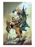 X-Men #164 Cover: Wolverine and Sabretooth