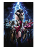 Ms. Marvel #44 Cover: Ms. Marvel, Spider-Man, Iron Patriot, Wolverine, Ares, Hawkeye and Sentry
