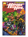 Heroes For Hire #1 Cover: Cage, Luke, Iron Fist, Hulk and Black Knight Premium Poster