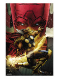 Beta Ray Bill: Godhunter #1 Cover: Beta-Ray Bill and Galactus