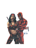 Ultimate Elektra #1 Cover: Daredevil and Elektra