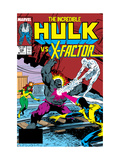 Incredible Hulk #336 Cover: Iceman, Grey, Jean, Cyclops, Hulk and X-Factor Crouching
