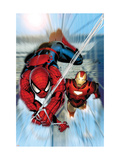 Invincible Iron Man #7 Cover: Iron Man and Spider-Man