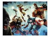 Avengers vs. Atlas #1 Group: Thor, Iron Man, Captain America and Giant Man