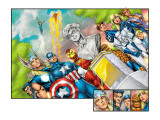 Onslaught Reborn #5 Group: Captain America, Iron Man, Thor, Invisible Woman and Mr. Fantastic