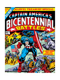 Captain America Bicentennial Battles Cover: Captain America Charging