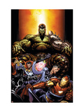 World War Hulk #4 Cover: Hulk, Dr. Strange, Mr. Fantastic and Iron Man