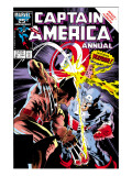 Captain America Annual #8 Cover: Captain America and Wolverine Flying