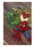 Marvel Adventures Super Heroes #3 Cover: Spider-Man, Hulk and Iron Man