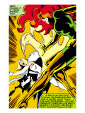 Marvel Comics Retro: X-Men Comic Panel, Phoenix, Emma Frost, Fighting