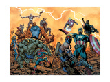 Ultimate Comics Avengers #1 Cover: Hawkeye, Captain America, Nick Fury and Iron Man