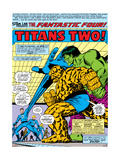 Fantastic Four N167 Cover: Hulk, Thing, Mr. Fantastic, Invisible Woman and Human Torch Stretching