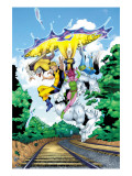 Exiles #50 Group: Mimic, Blink, Sasquatch, Namora, Beak and Exiles Premium Poster