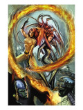 Buy Secret Invasion: Inhumans #2 Cover: Medusa and Crystal Fighting at AllPosters.com