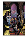 Uncanny X-Men #454 Cover: White Queen, Shaw, Sebastian, Black Queen and Hellfire Club Charging