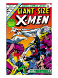 Giant-Size X-Men #2 Cover: Sentinel, Cyclops, Iceman, Angel and Beast