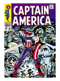 Marvel Comics Retro: Captain America Comic Book Cover No.107, with Red Skull and Bucky