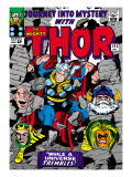 Marvel Comics Retro: The Mighty Thor Comic Book Cover #123, Mystery with Absorbing Man, Odin, Loki