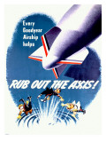 Buy WWII Dirigible 'Rub Out the Axis!' Poster at AllPosters.com