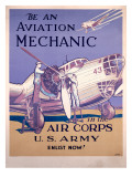 WWII AAF Army Air Corps Aviation Mechanic Poster