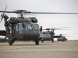 UH-60 Black Hawks Taxis Out for a Mission over Northern Iraq