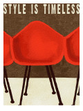 Style is Timeless Midcentury Chairs Art Print