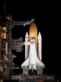 Space Shuttle Atlantis Sits Ready on its Launch Pad at Kennedy Space Center, Florida