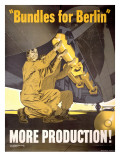 Vintage WWII AAF Bomb War Production Poster