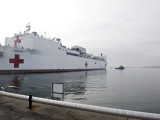 Buy The Military Sealift Command Hospital Ship Usns Comfort Pulls Away from Canton Pier at AllPosters.com