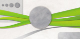 Silver Circle Meets Green Airstream Art Print