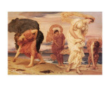 Greek Girls Picking up Pebbles