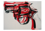 Pistole, ca. 1981-1982 (Schwarz und Rot auf Weiß) Kunstdruck