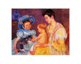 Children Playing with a Cat
