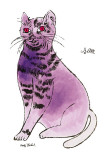 25 Cats Named Sam and One Blue Pussy by Andy Warhol, c.1954 (Purple Sam)