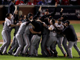 Texas Rangers v. San Francisco Giants, Game 5:  San Francisco Giants celebrate their 3-1 victory