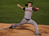 Texas Rangers v. San Francisco Giants, Game 5:  Starting pitcher Tim Lincecum