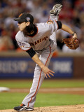 Texas Rangers v. San Francisco Giants, Game 5:  Starting pitcher Tim Lincecum
