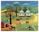Chores on the Farm Art Print