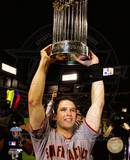 Buster Posey With World Series Trophy Game Five of the 2010 World Series