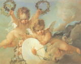 Putti Con Ghirlande