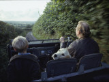 Buy A Man and His Son and Dog Drive Down a Country Road Near their Home at AllPosters.com