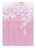 Floral with Horizontal Lines