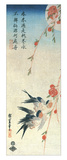 Swallows and Peach Blossoms under a Full Moon