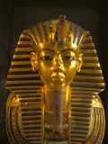 Buy A Close View of the Gold Funerary Mask of the Pharaoh Tutankhamun at AllPosters.com