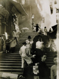 Buy Vendors and Pedestrians Along a Steep Staircase at AllPosters.com
