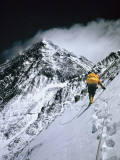 Buy Climbers, 25,000 Feet Up, Push on Toward the Summit of Mount Everest at AllPosters.com